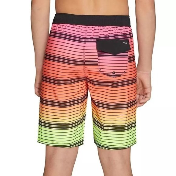 Hurley Boys' Shorts 4 Multi Color Striped Swim Board Shorts Trucks Size 4 - Picture 2 of 10